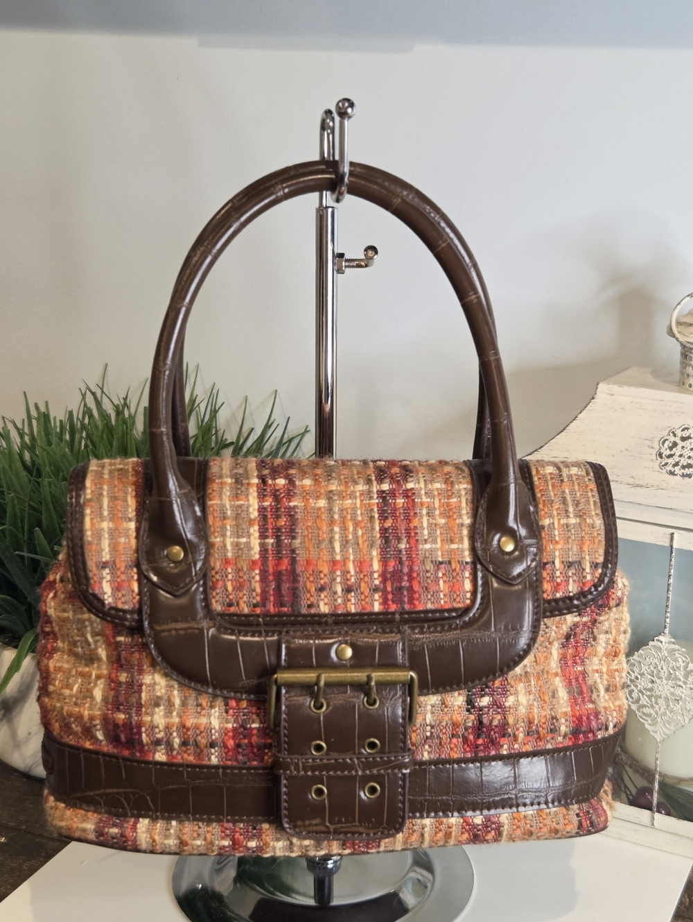 Nine & Co. Tweed Shoulder Bag